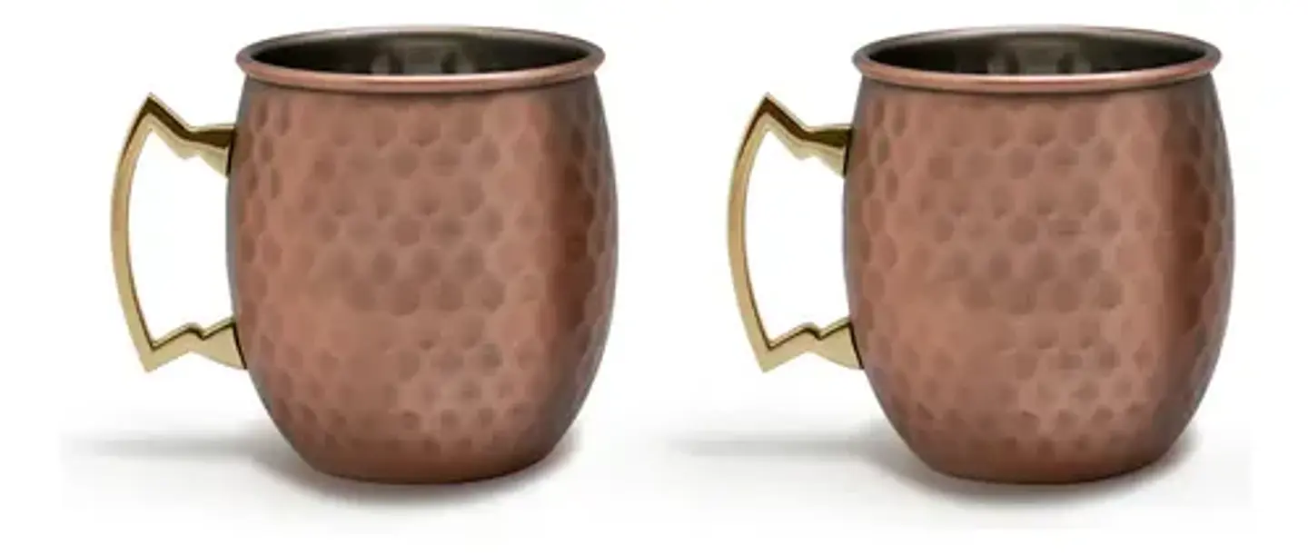 Set 2 Mugs De Cobre Tragos Moscow Mule Mojito Bar Wayu 2