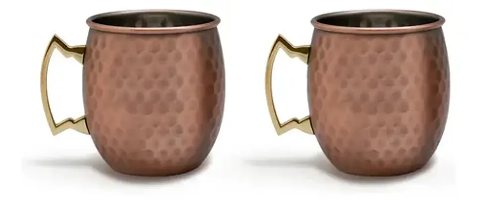 Set 2 Mugs De Cobre Tragos Moscow Mule Mojito Bar Wayu 2