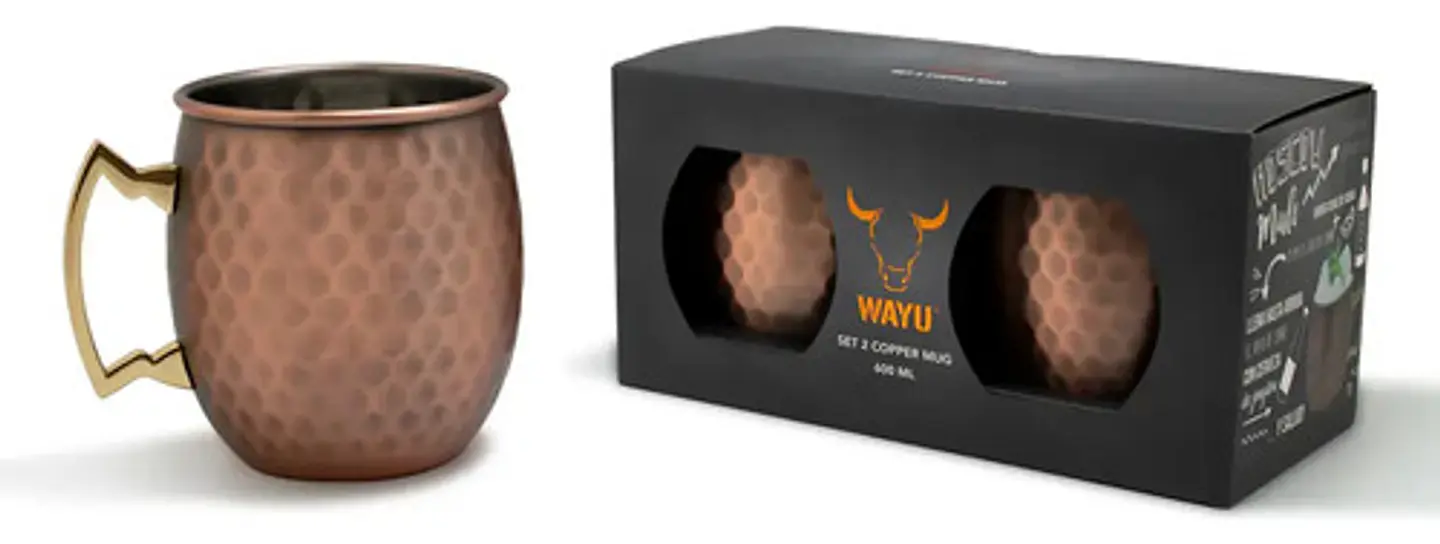 Set 2 Mugs De Cobre Tragos Moscow Mule Mojito Bar Wayu 3
