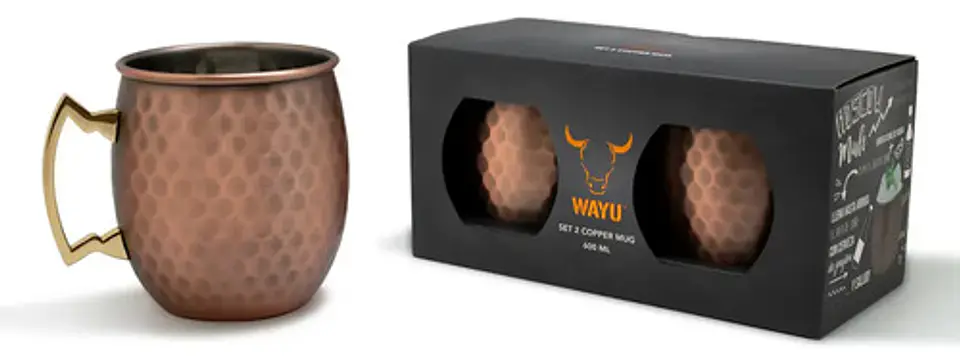 Set 2 Mugs De Cobre Tragos Moscow Mule Mojito Bar Wayu 3