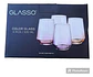 Set De 4 Vasos De Vidrio Glasso Fondo Color Para Agua Y Jugos Colores - Miniatura 1