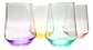 Set De 4 Vasos De Vidrio Glasso Fondo Color Para Agua Y Jugos Colores - Miniatura 2