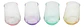 Set De 4 Vasos De Vidrio Glasso Fondo Color Para Agua Y Jugos Colores - Miniatura 3