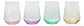 Set De 4 Vasos De Vidrio Glasso Fondo Color Para Agua Y Jugos Colores - Miniatura 4
