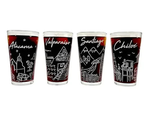 Set 4 Vasos Chile Collection Glasso Transparente