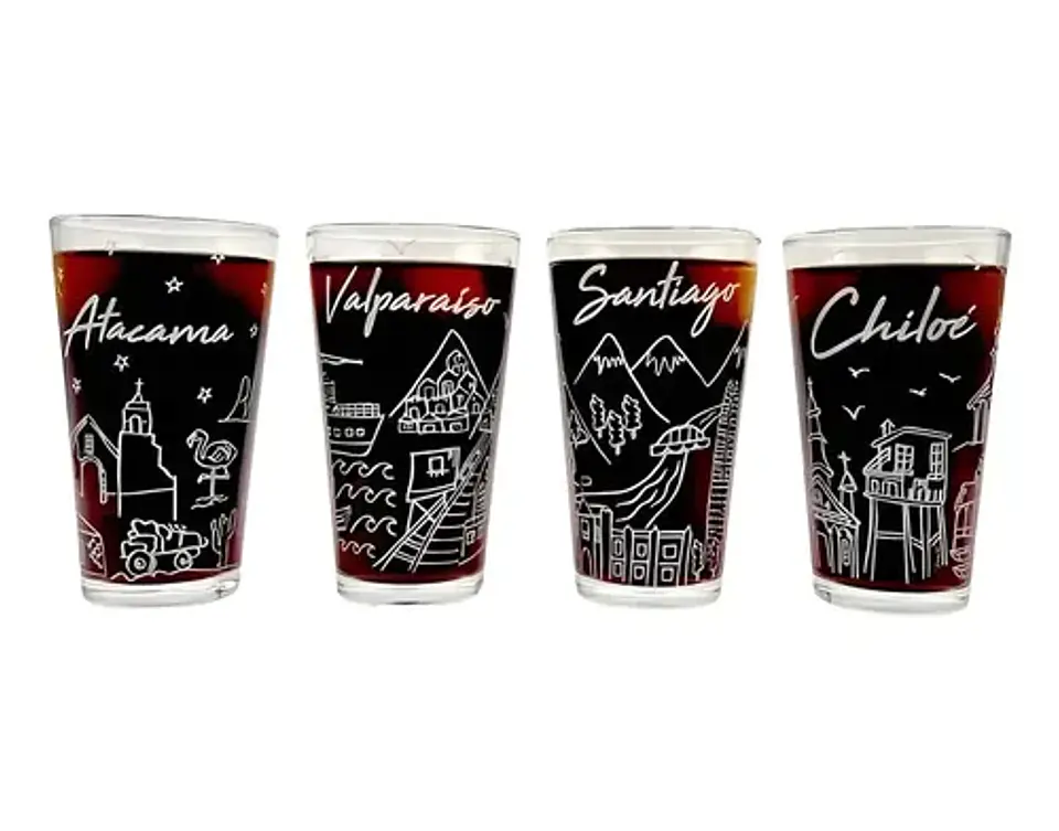 Set 4 Vasos Chile Collection Glasso Transparente 1