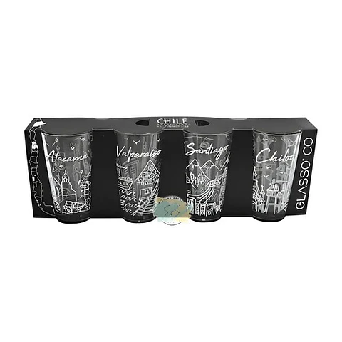 Set 4 Vasos Chile Collection Glasso Transparente