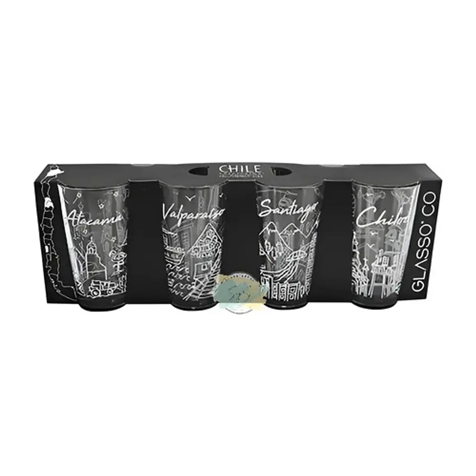 Set 4 Vasos Chile Collection Glasso Transparente 2