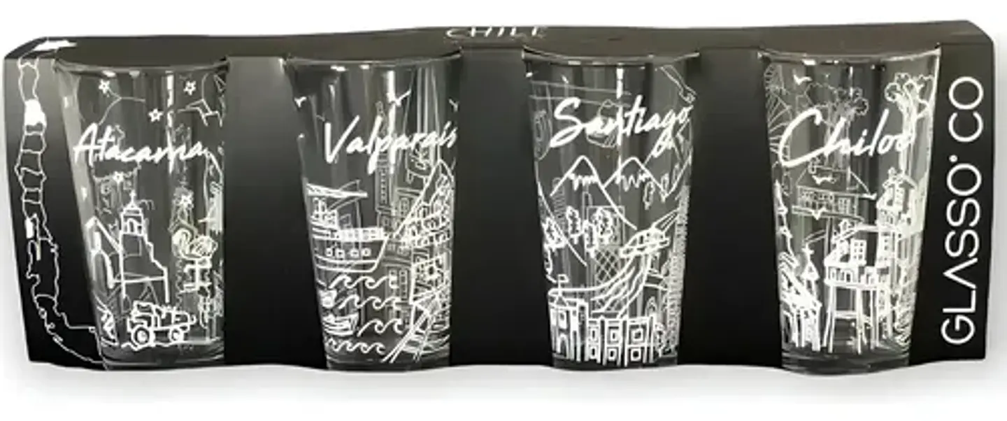 Set 4 Vasos Chile Collection Glasso Transparente 4