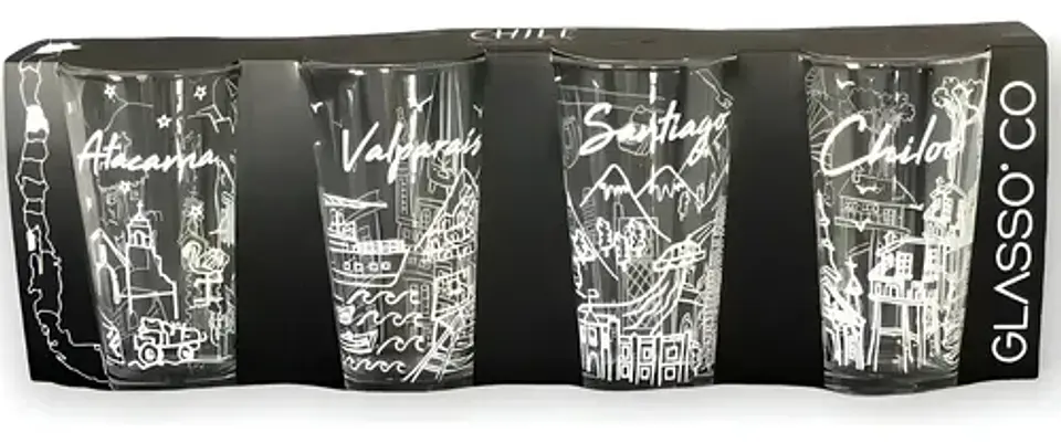 Set 4 Vasos Chile Collection Glasso Transparente 4