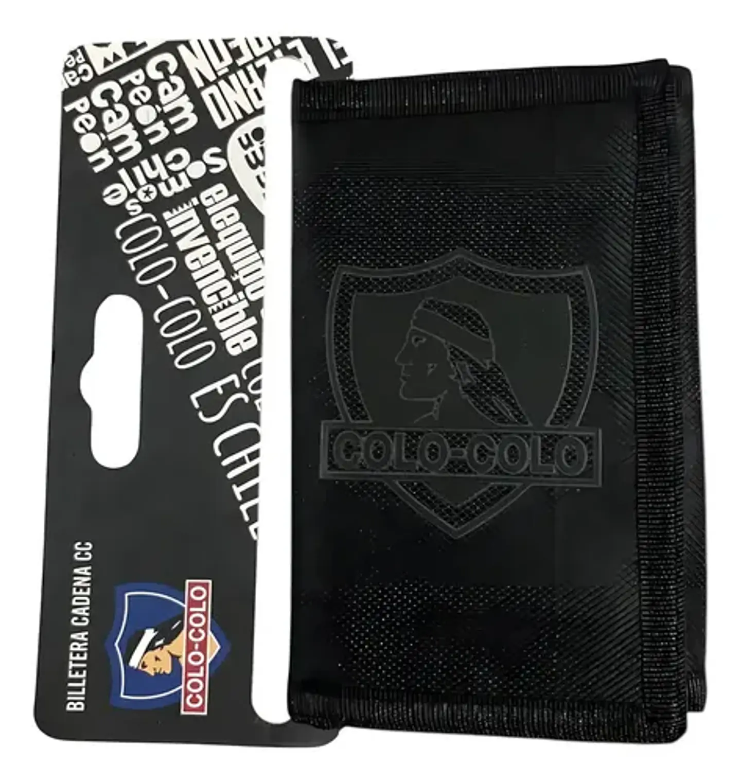 Billetera De Poliéster Negra Estampada De Colo Colo Con Monedero Negro Estampado Colo Colo 1
