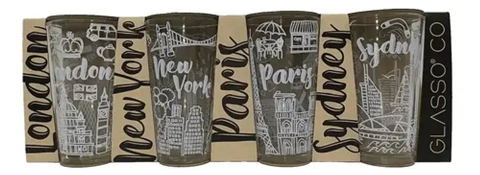 Set De 4 Vasos City Colletion Glasso 475 Ml 1
