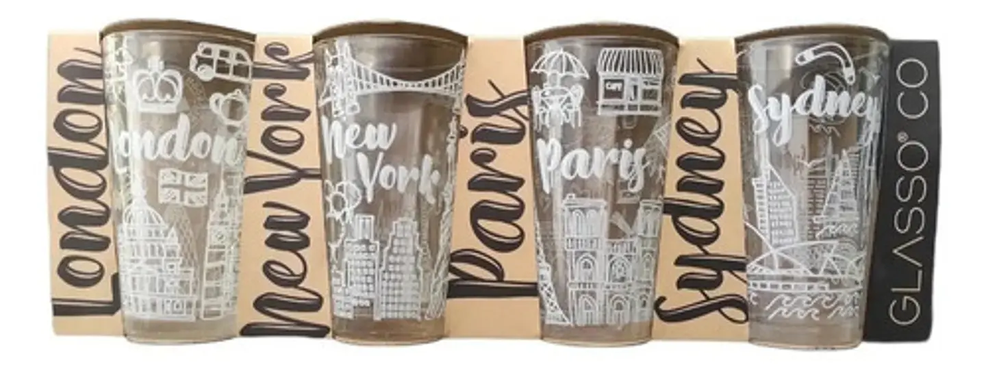 Set De 4 Vasos City Colletion Glasso 475 Ml 2