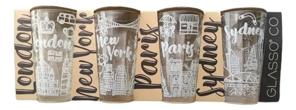 Set De 4 Vasos City Colletion Glasso 475 Ml 2