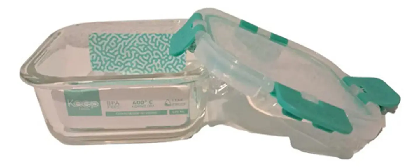 Hermetico Cuadrado Vidrio Libre Bpa Colores Keep 320ml 10
