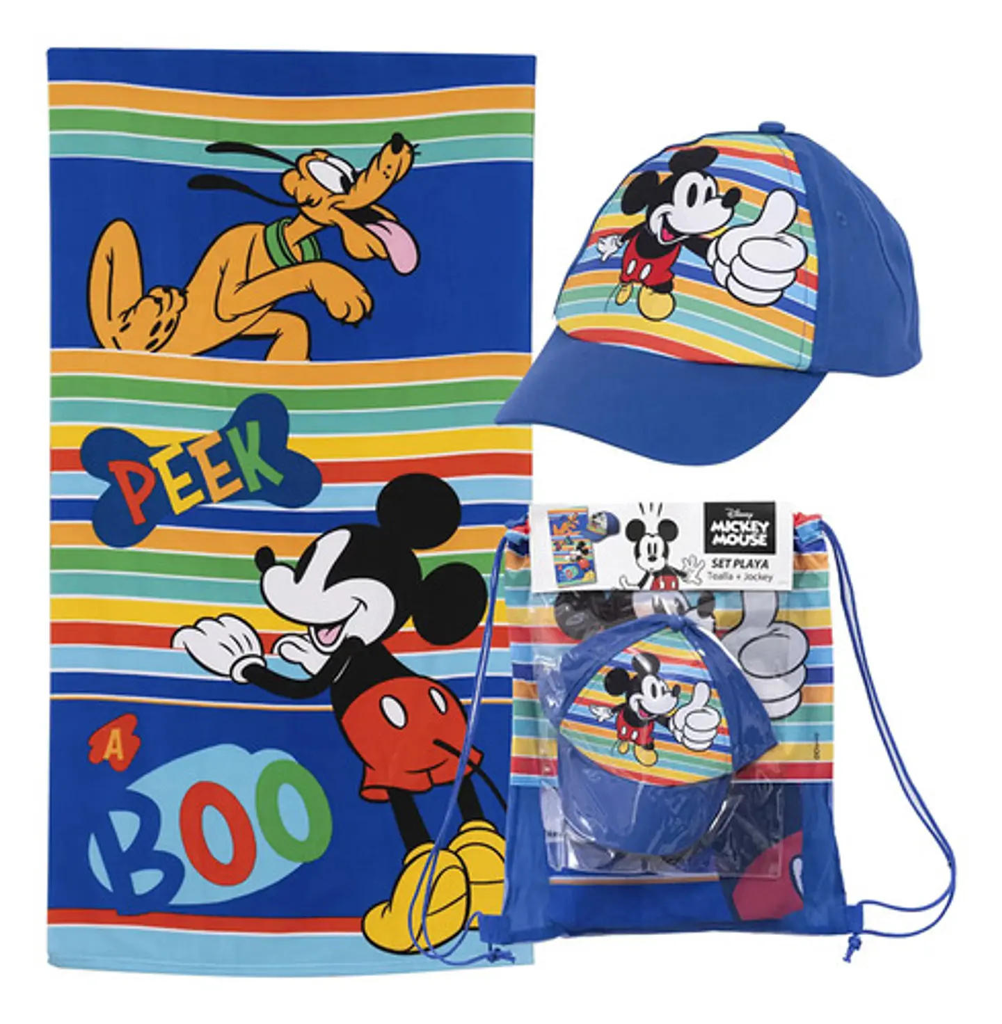 Toalla Playa Disney Niño/a + Morral Cordel+ Lentes O Gorro 4