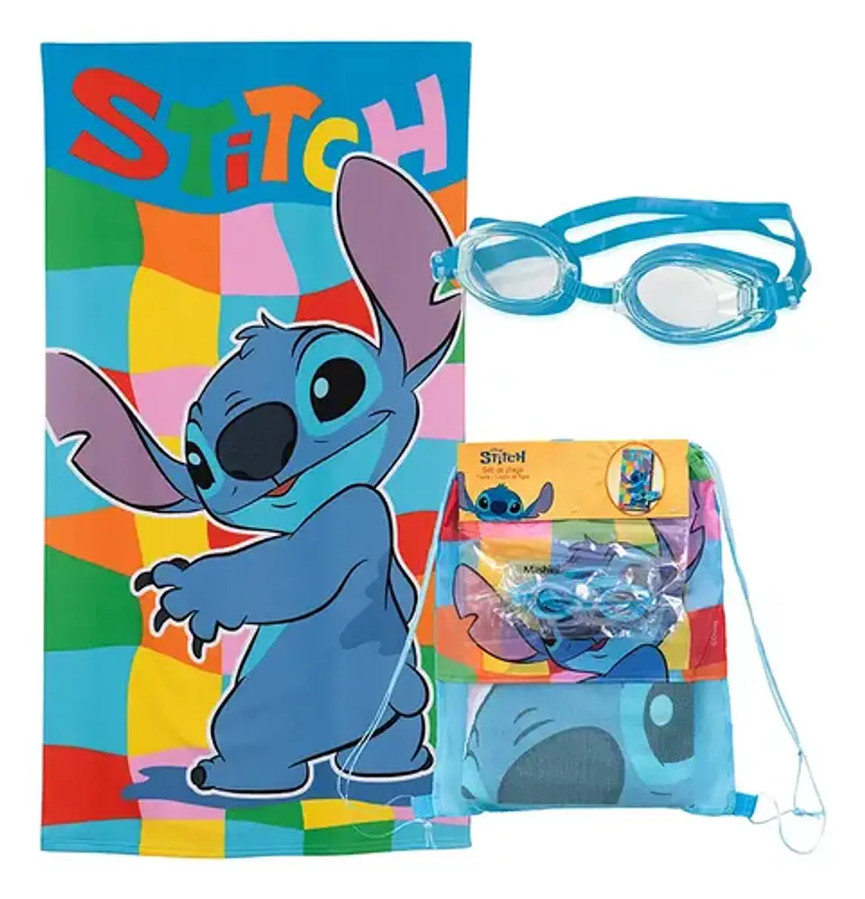 Toalla Playa Disney Niño/a + Morral Cordel+ Lentes O Gorro 5