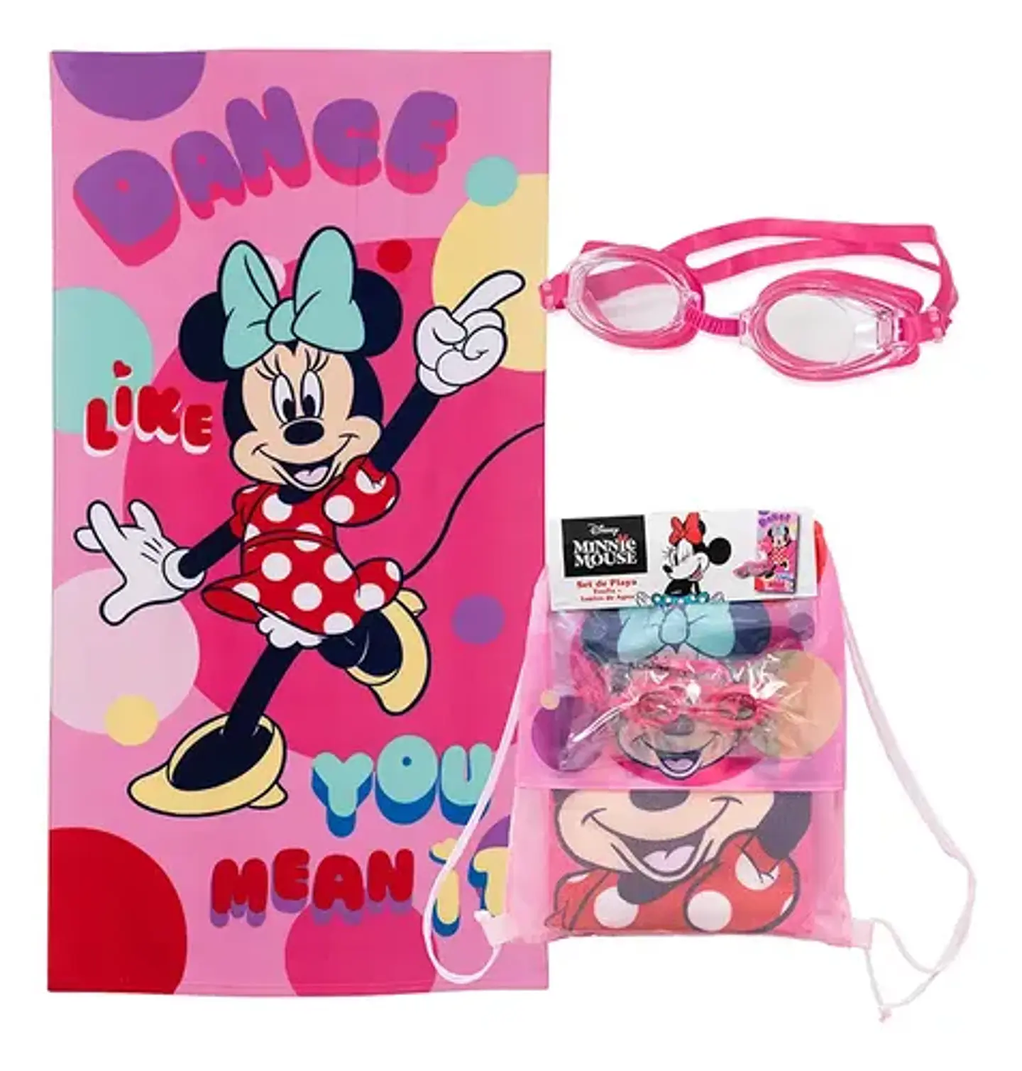 Toalla Playa Disney Niño/a + Morral Cordel+ Lentes O Gorro 9