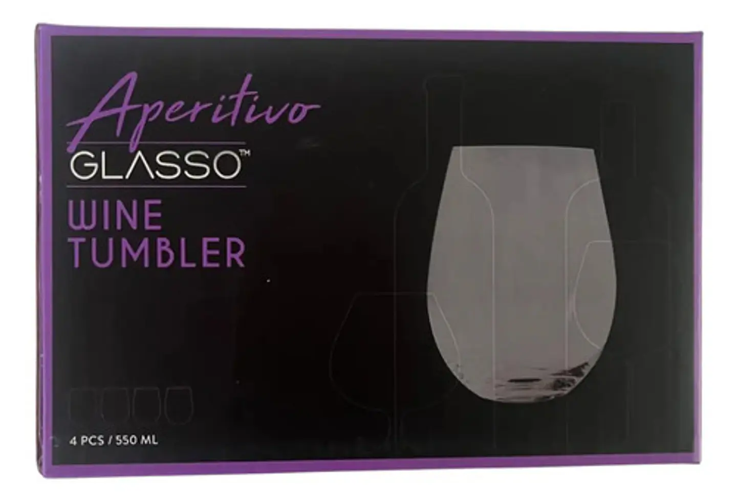 Vaso Vino Glasso De Vidrio Resistente Para Uso Diario 1