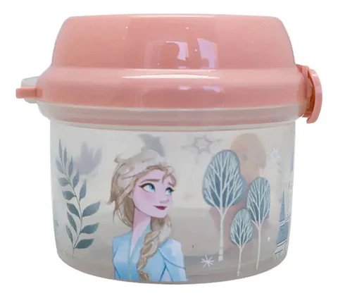 Porta Snack Redondo Disney Marvel Plástico 280ml Apto Microondas Y Lavavajillas Frozen