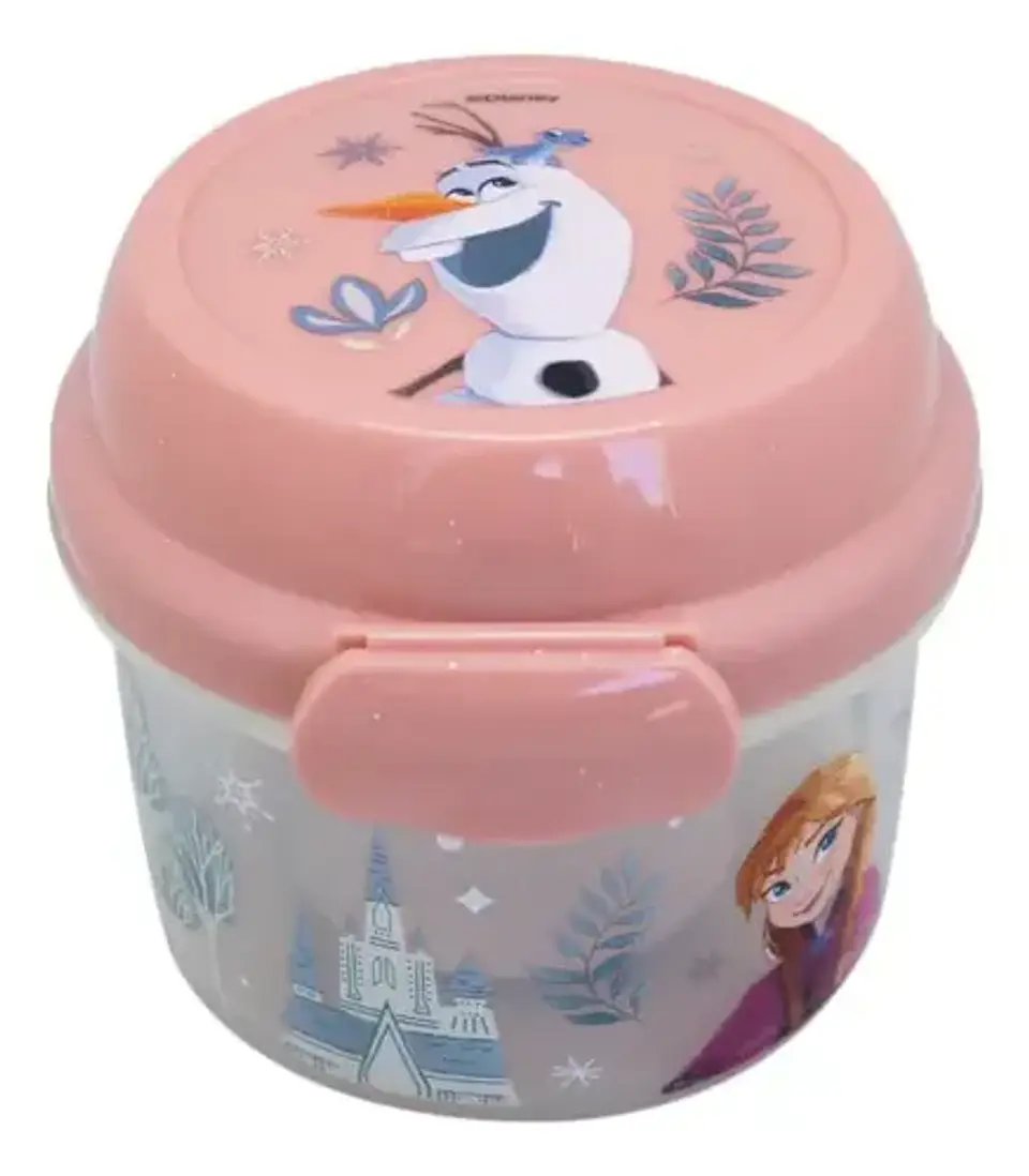 Porta Snack Redondo Disney Marvel Plástico 280ml Apto Microondas Y Lavavajillas Frozen 2