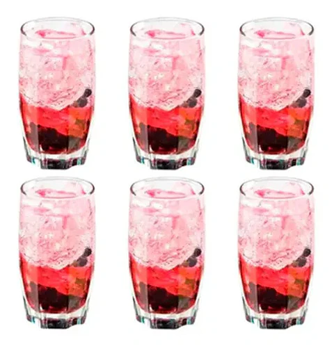 Vaso De Vidrio Alto Bebidas Cóctel Amadeus 374cc Cristar X6