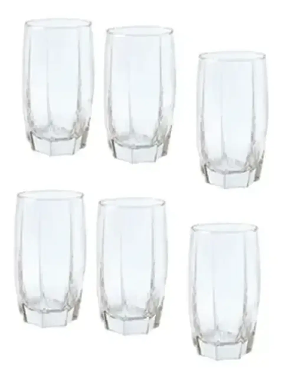 Vaso De Vidrio Alto Bebidas Cóctel Amadeus 374cc Cristar X6 2