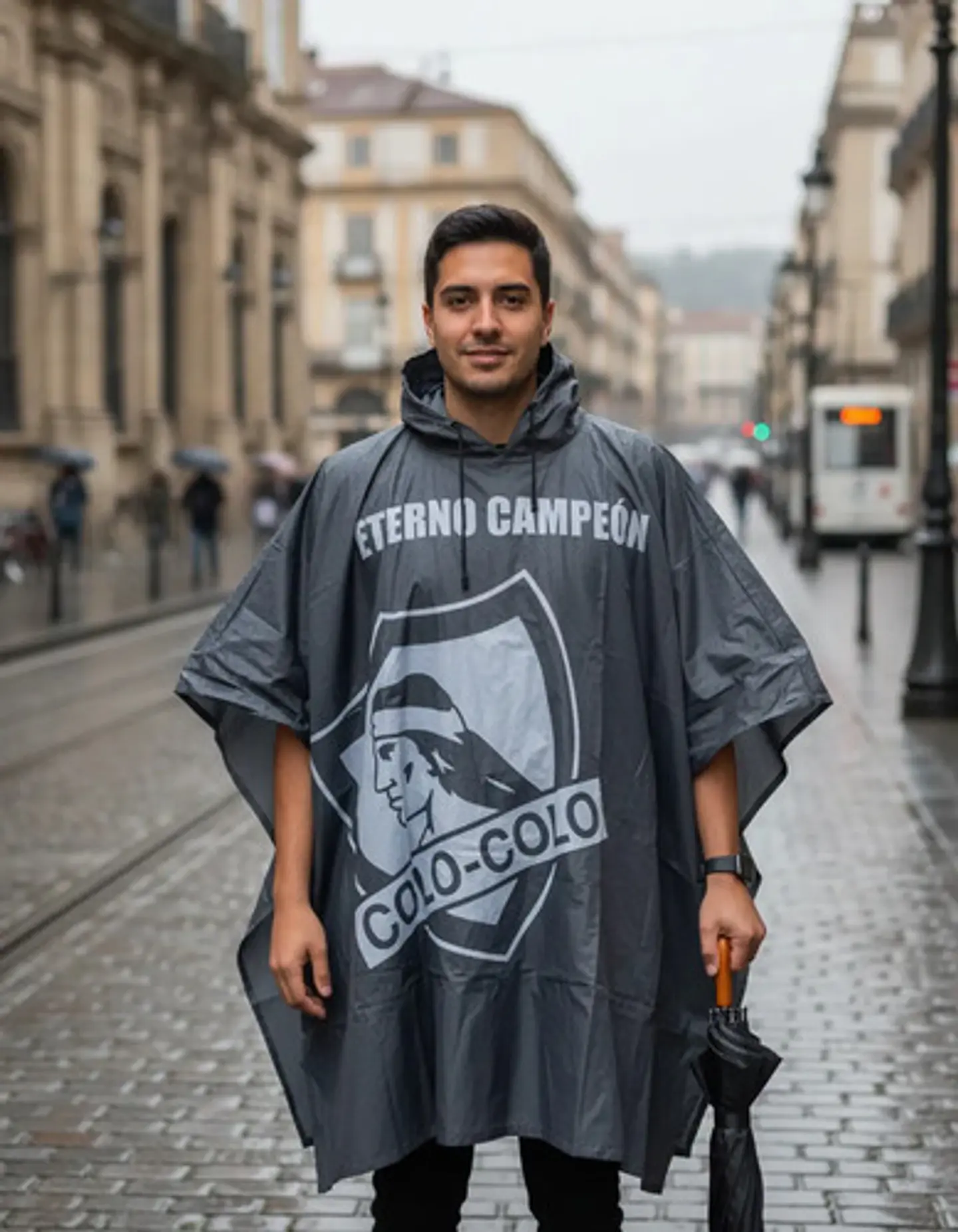Capa De Agua Colo Colo Poncho Impermeable Con Capucha Lluvia 1