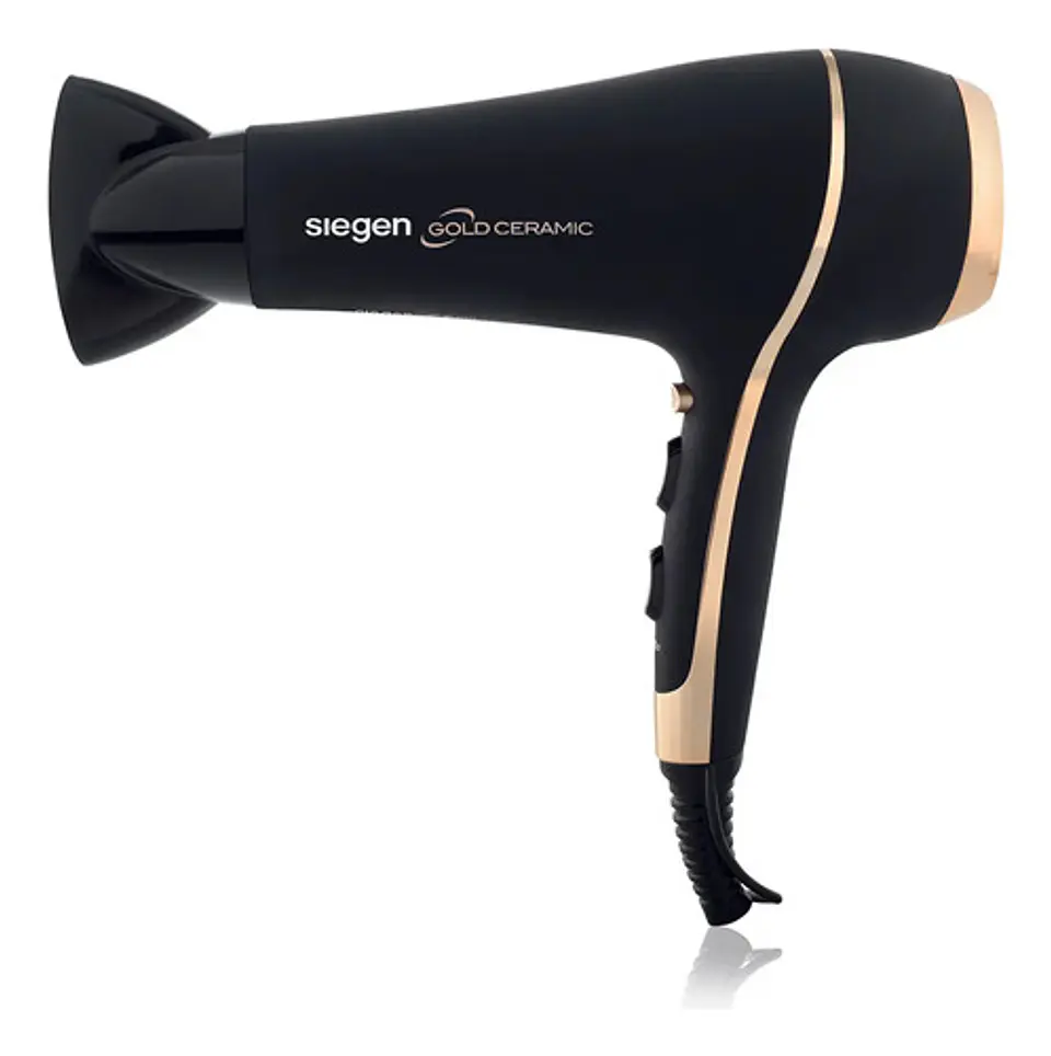 Secador De Pelo Siegen Sg-3035 Color Negro Negro/dorado 2