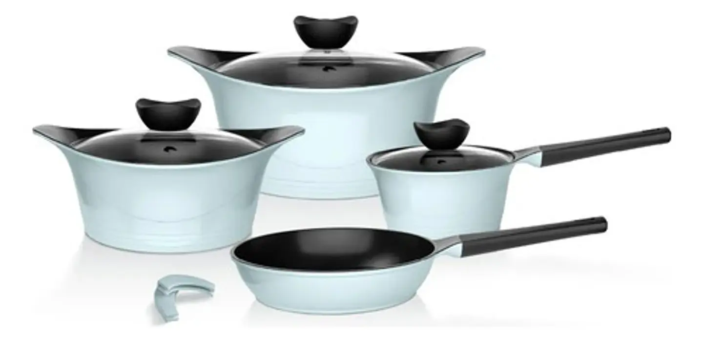 Batería Cocina Aluminio Fundido 7 Piezas Fortis Ice Agua 4