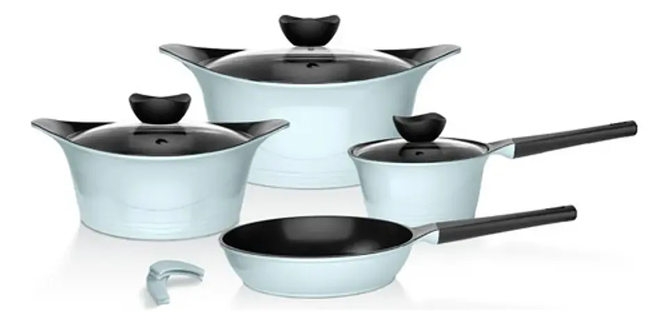 Batería Cocina Aluminio Fundido 7 Piezas Fortis Ice Agua 4