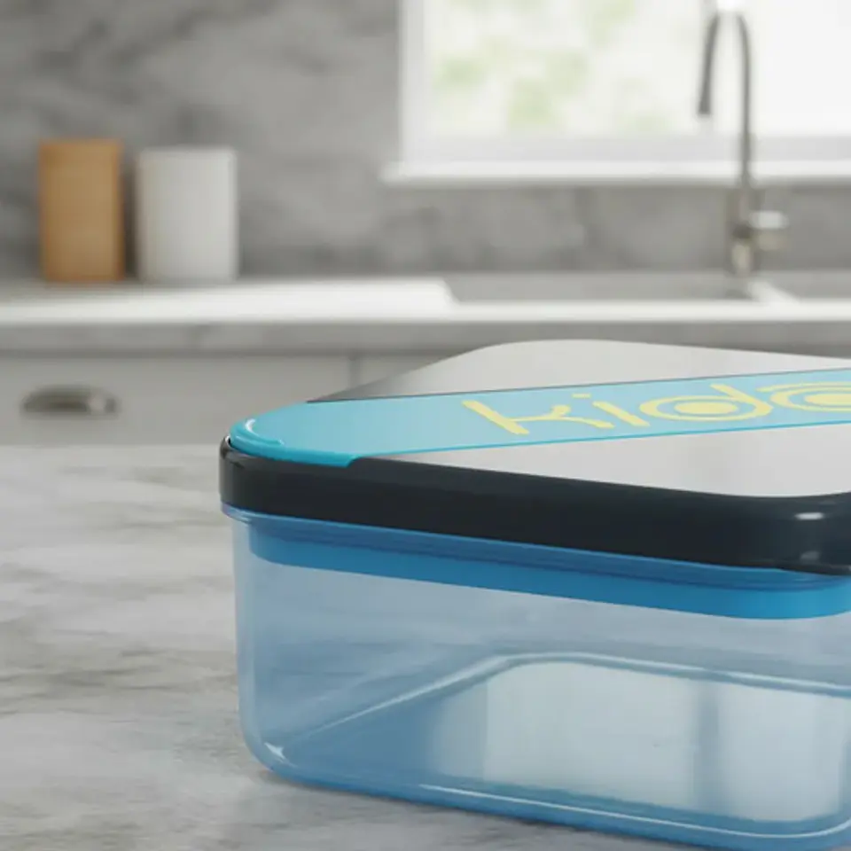 Hermético Kido Con Cubiertos 850ml Libre Bpa 4