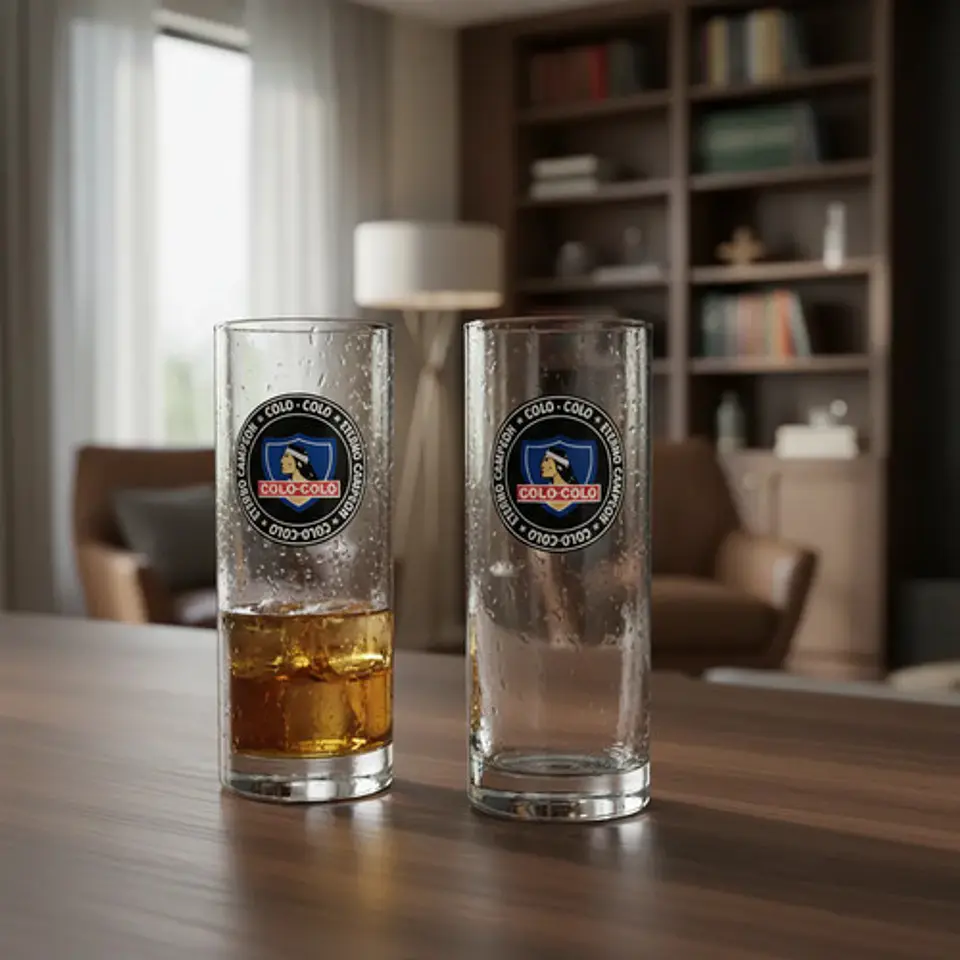 Set 2 Vasos Fanatikos Colo-colo/ Un.dechile/un Católica 2