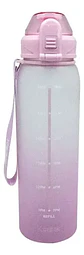 Botella Deportiva Keep Rubber 1l - Diseño Agua Color Rosa Claro - Miniatura 1