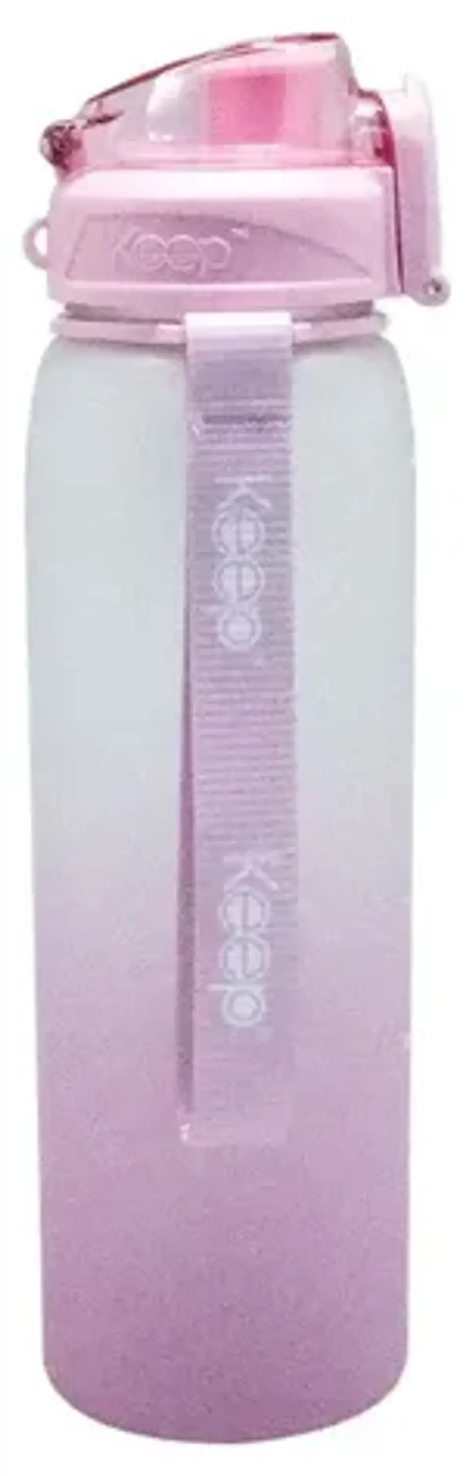 Botella Deportiva Keep Rubber 1l - Diseño Agua Color Rosa Claro 3
