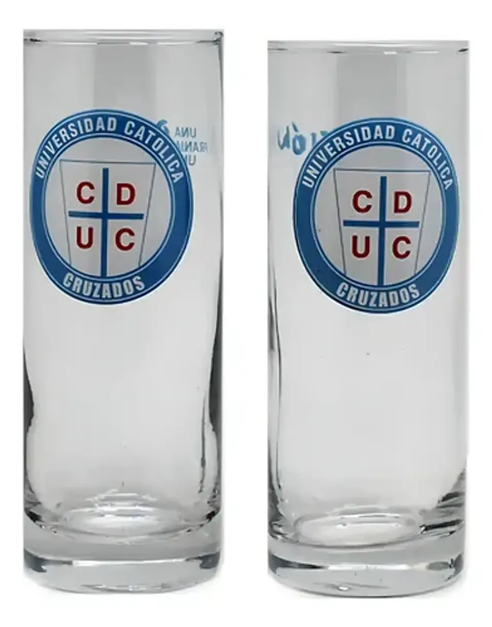 Set 2 Vasos Fanatikos Colo-colo/ Un.dechile/un Católica 1