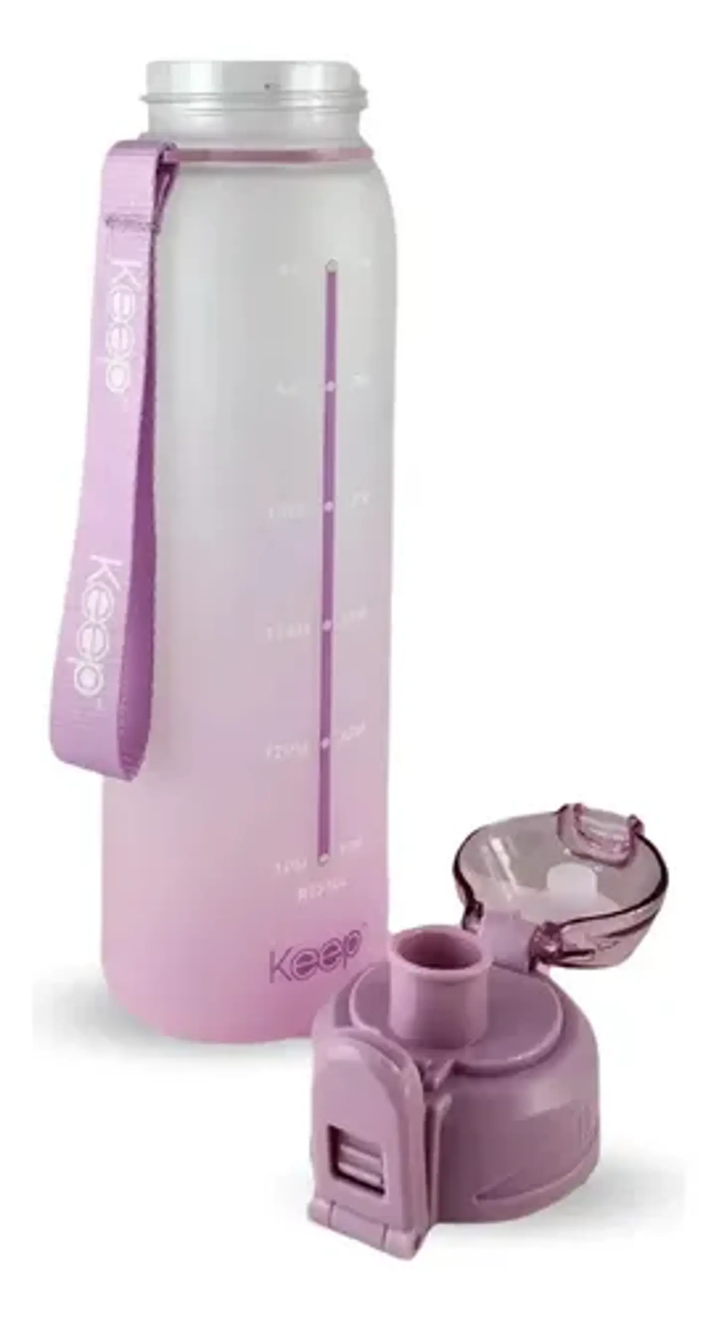 Botella Deportiva Keep Rubber 1l - Diseño Agua Color Lila 5
