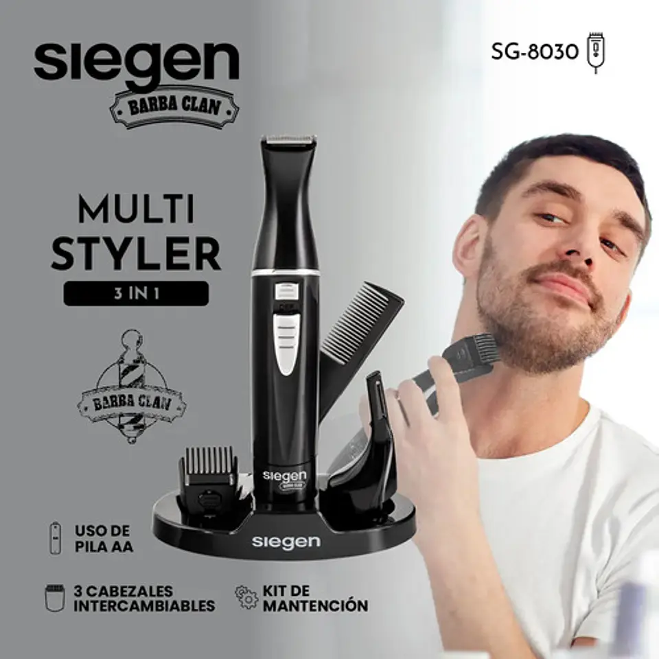 Multistyler Siegen Sg-8030 3 En 1 Color Negro 2