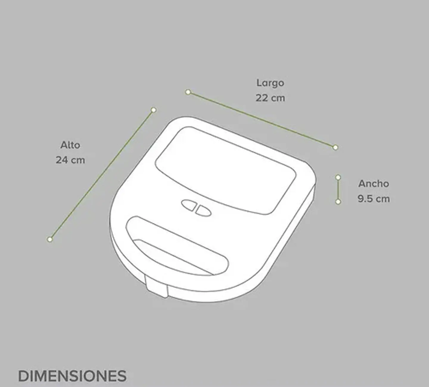 Waflera Thomas Sandwichera Panini 2en1 Color Blanco Placas Antiadherentes Intercambiables 750w 7