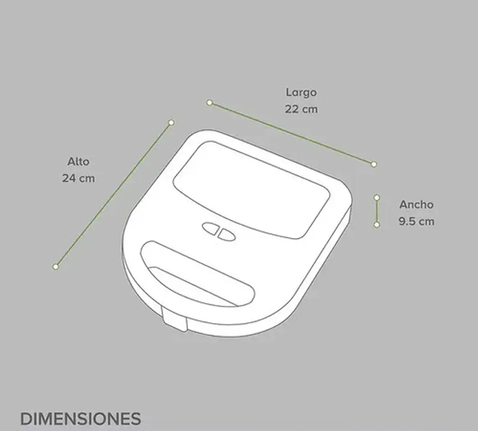 Waflera Thomas Sandwichera Panini 2en1 Color Blanco Placas Antiadherentes Intercambiables 750w 7