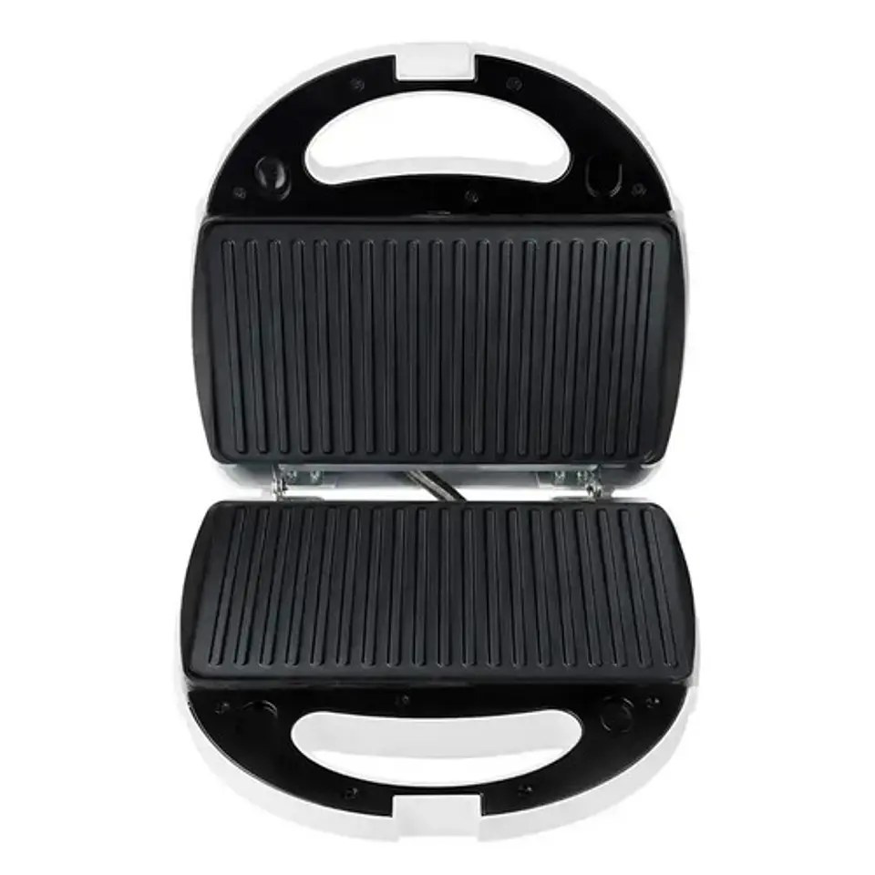 Waflera Thomas Sandwichera Panini 2en1 Color Blanco Placas Antiadherentes Intercambiables 750w 10