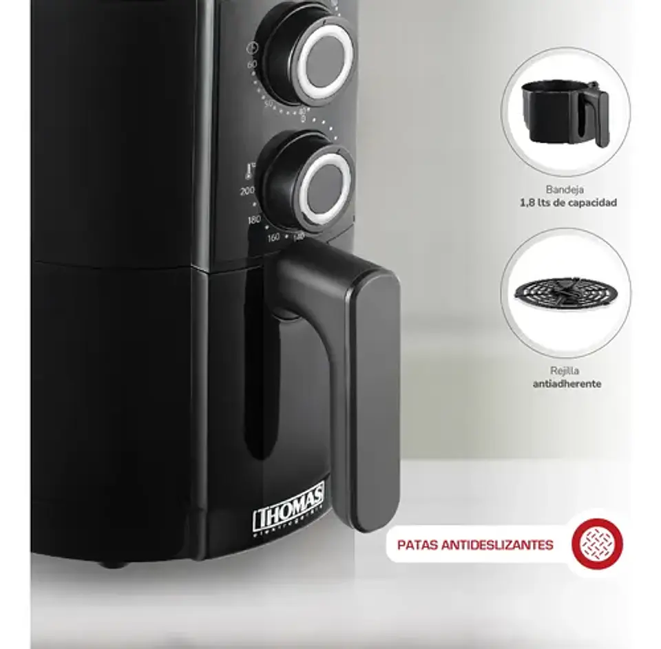 Freidora De Aire Th-af18m De 1,8 Lts Color Negro 4