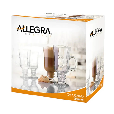 Tazas Cappuccino Pack de 2 Unidades Cristar 230 mL