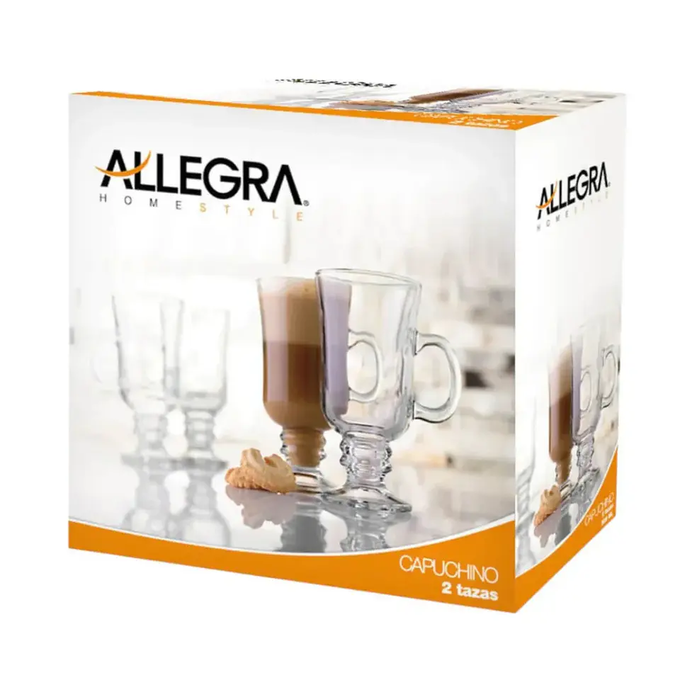 Tazas Cappuccino Pack de 2 Unidades Cristar 230 mL 1