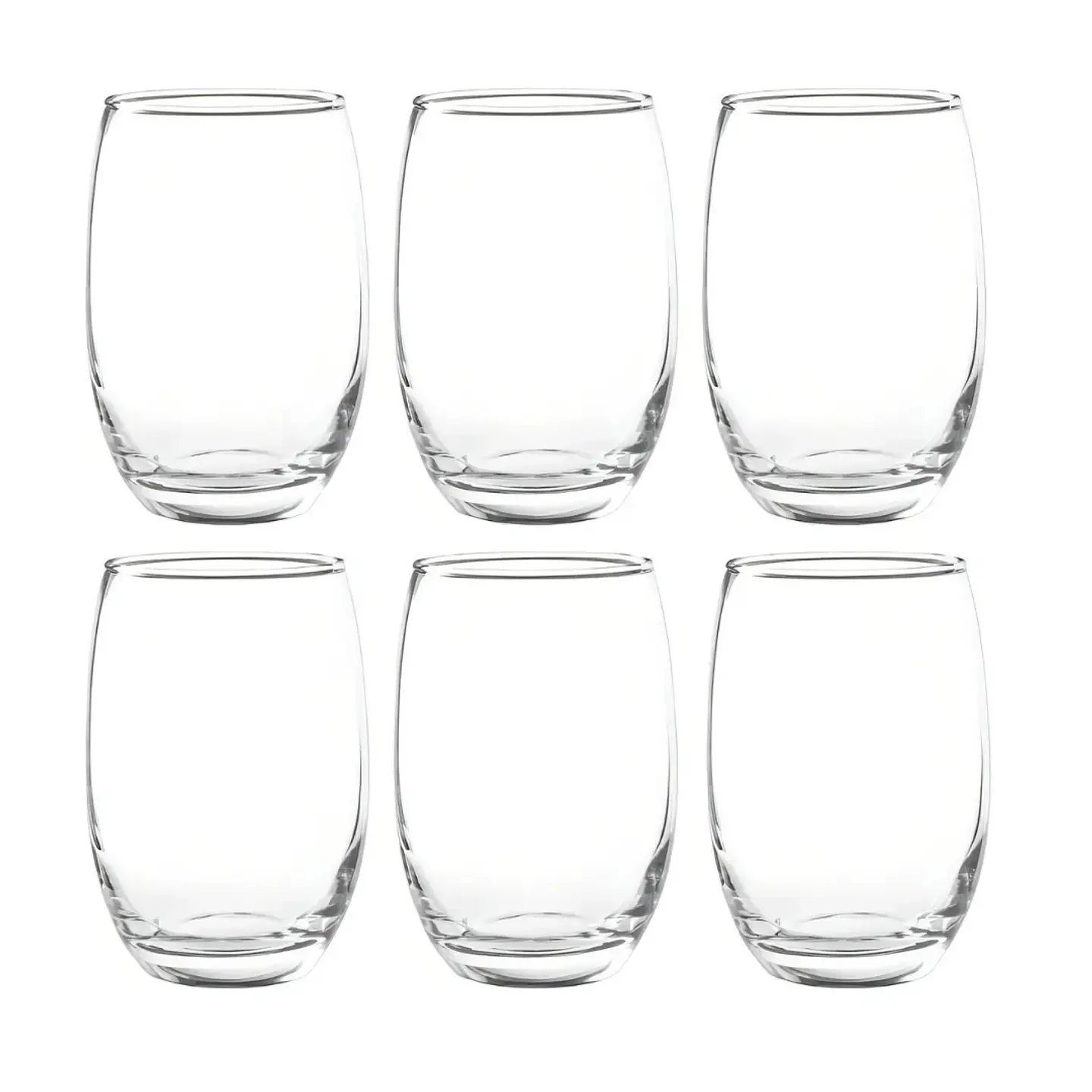 Mikono Transparente Set 6 Vasos Alto Cristar. 1
