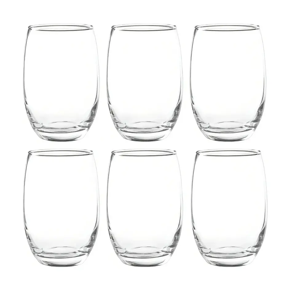 Mikono Transparente Set 6 Vasos Alto Cristar. 1