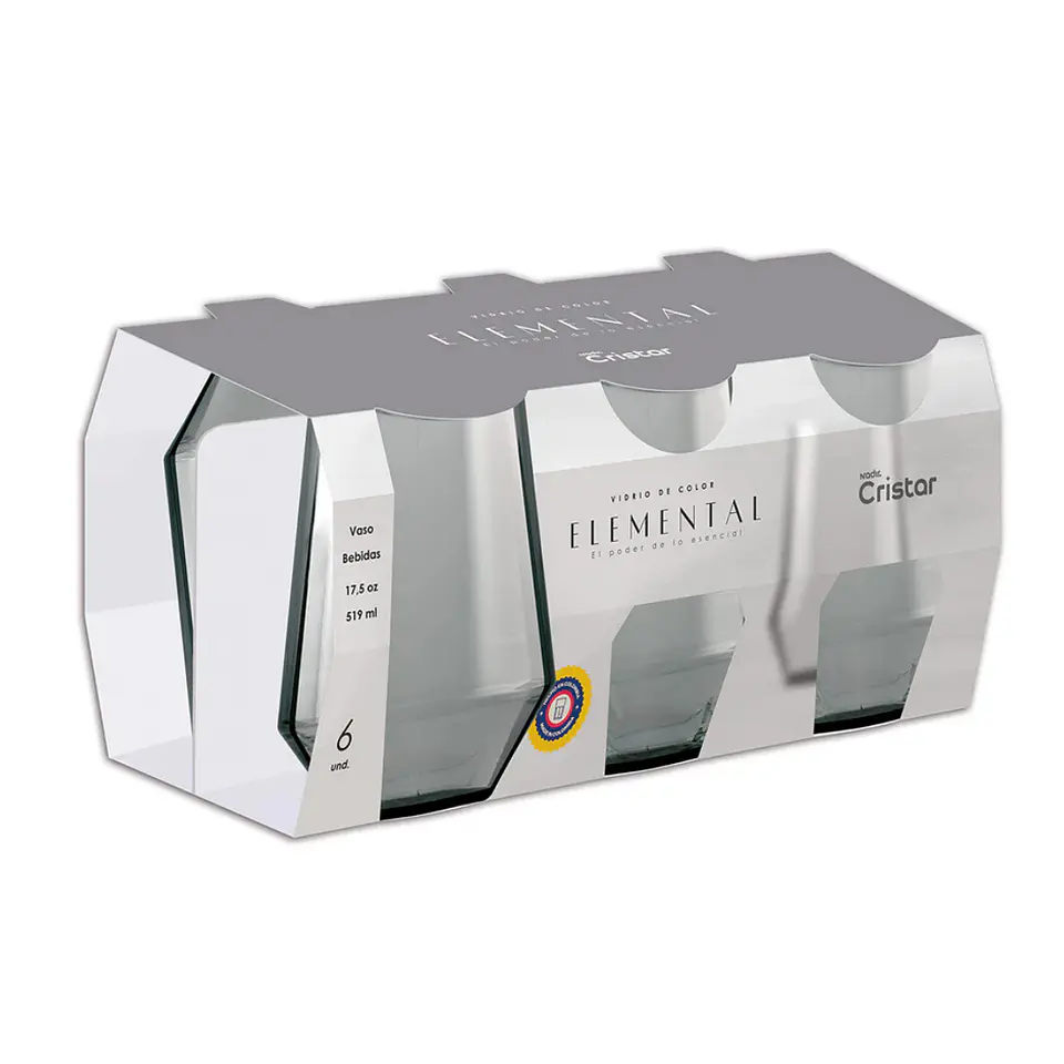Rotterdam Set 6 Vasos Altos Cristar. 1