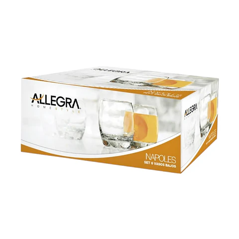 Torino Set 6 Vasos Bajos Allegra.