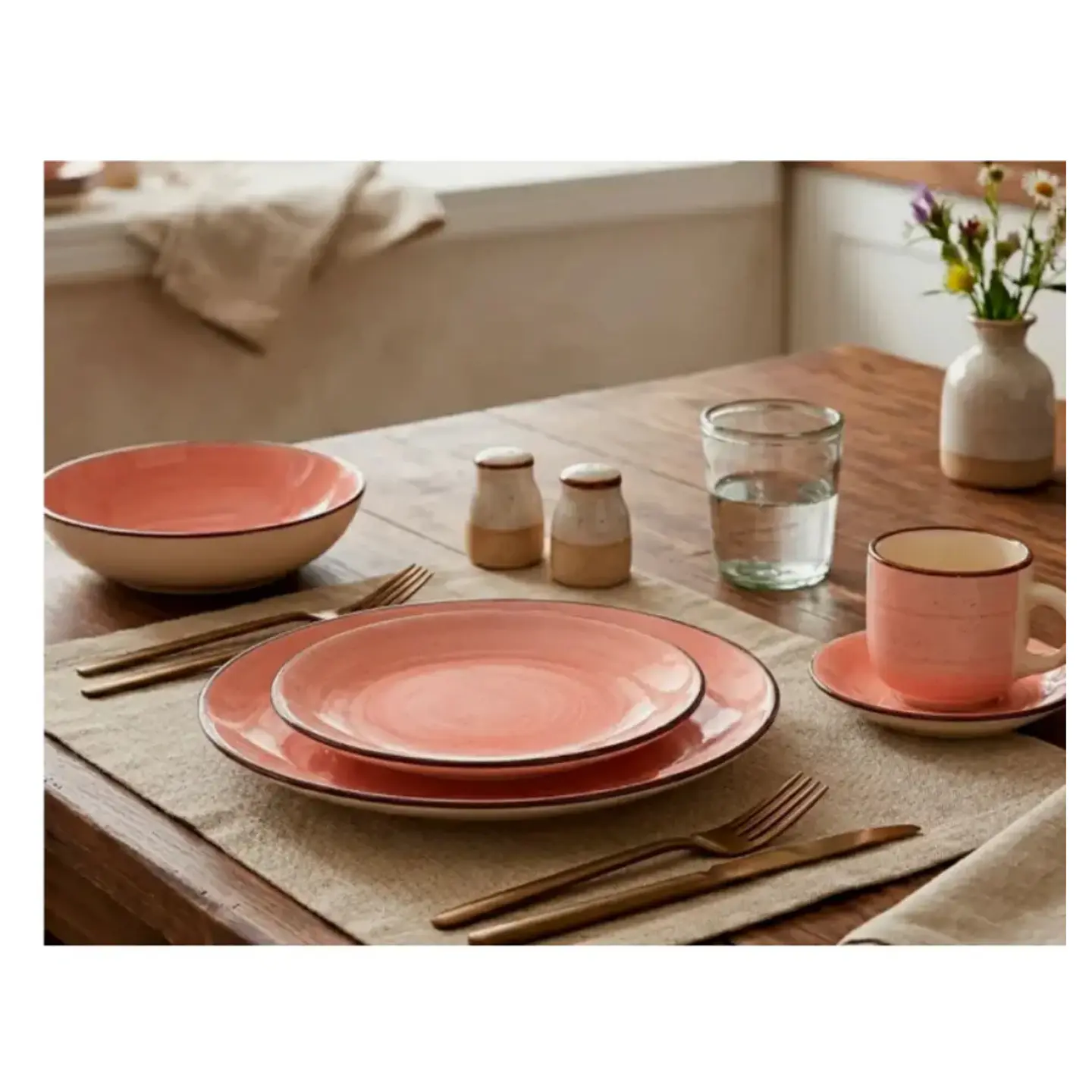 Set de Vajillas Hallen Rosa 30 Piezas 2