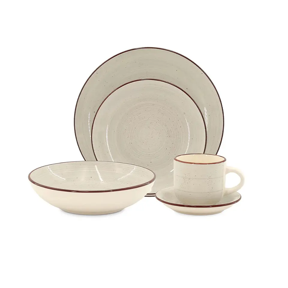 Set de Vajillas Hallen Gris 30 Piezas 1